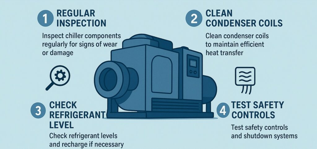 Industrial chillers maintenance, Industrial chillers servicing, preventive maintenance