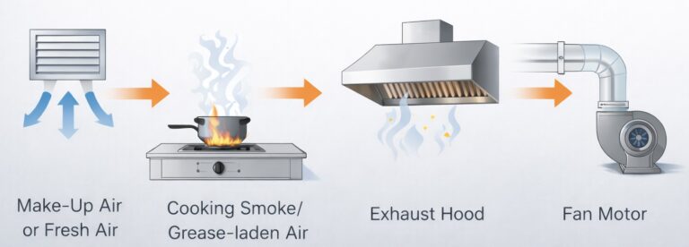 Commercial Kitchen Exhaust Hood System Airflow Process