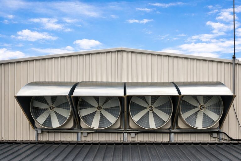CrystalAir Industrial Fiberglass Exhaust Fans with weather hood for Factory