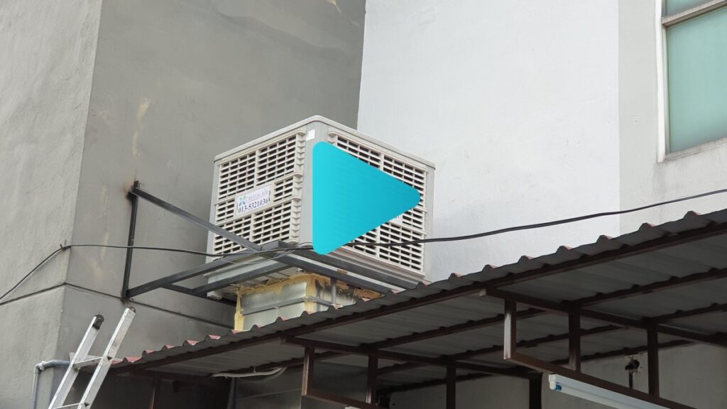 CrystalAir Fixed Type Evaporative Air Cooler Installed for Restaurant