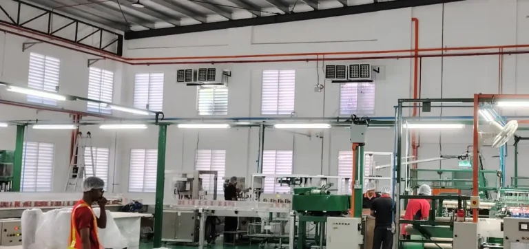 industrial air cooler system cooling factory production floor in Malaysia