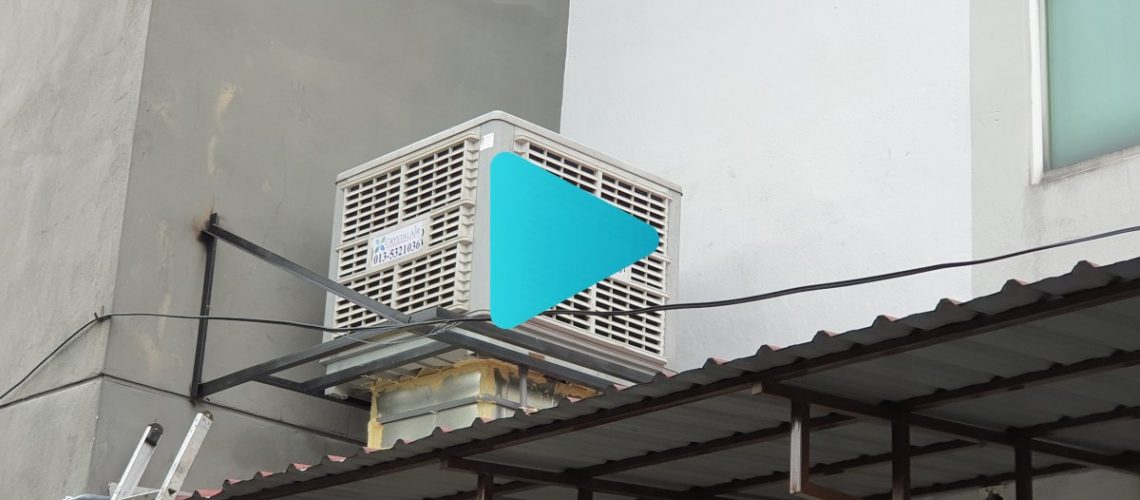 CrystalAir Fixed Type Evaporative Air Cooler Installed for Restaurant